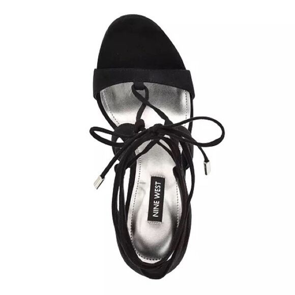 NINE WEST 10M Strappy Stilettos Sandal Ankle Wrap Heeled Dress high heels shoes - Picture 11 of 11